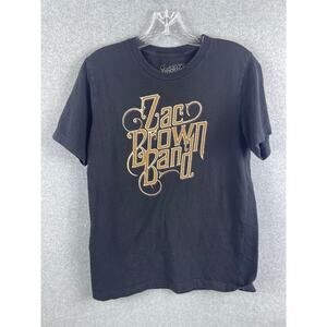 Zac‎ Brown Band Welcome Home Tour Shirt Size M Black Short Sleeve Tee Country
